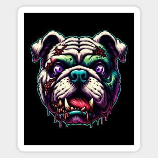 Zombie Bulldog Magnet